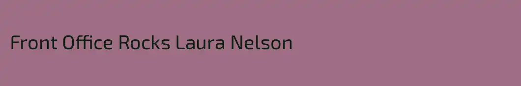 Front Office Rocks Laura Nelson